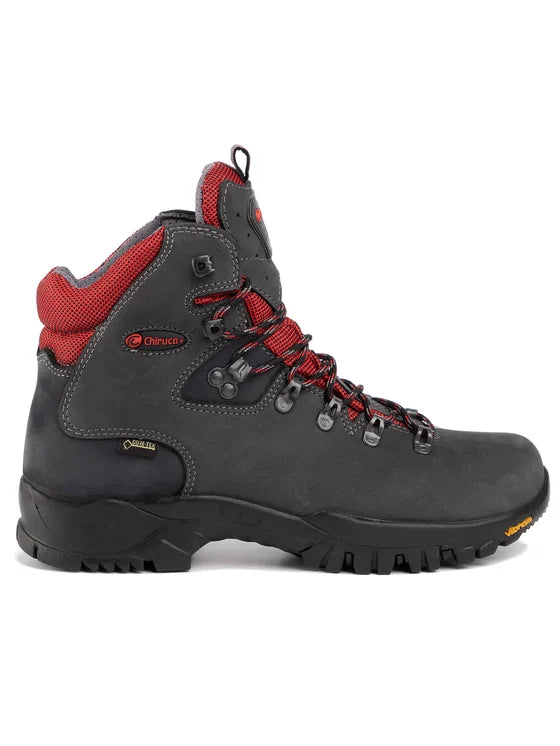 Botín Trekking Chiruca Dynamic GTX Hombre Gris Rojo Impermeable