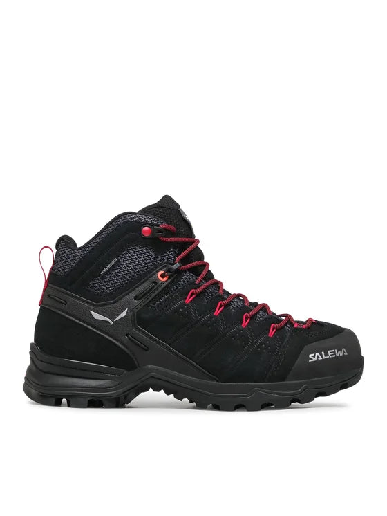 Botín Trekking Salewa Alp Mate Mid WP Mujer Negro Rosado Impermeable