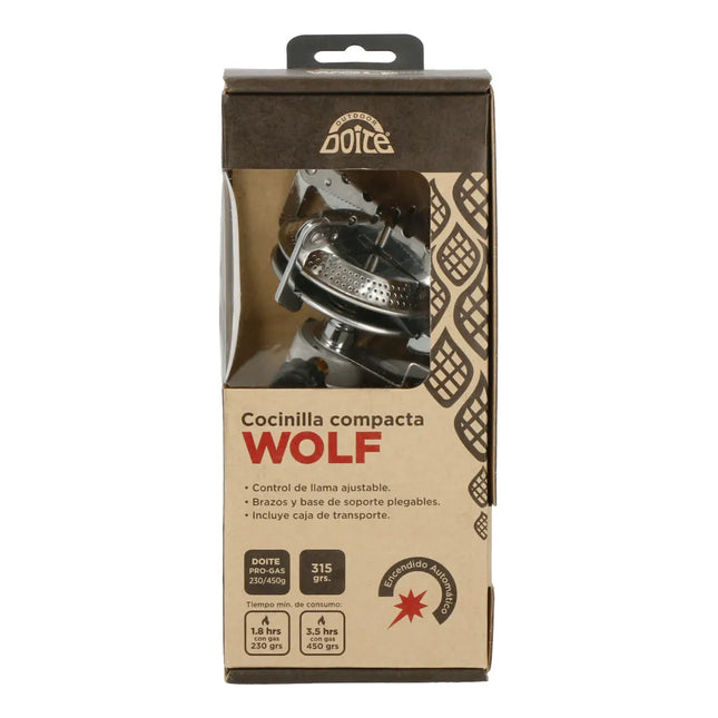 Cocinilla Compacta Doite Wolf Plateado Camping