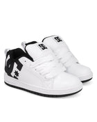 Zapatilla DC Court Graffik Niño Blanco Negro Skate Urbana