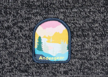 Gorro Beanie Andesgear Patch Gris Oscuro Acrílico