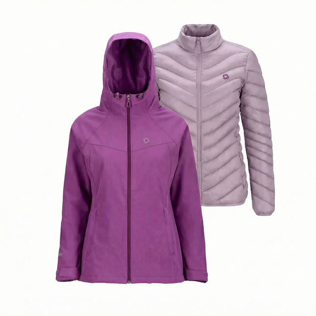 Parka 3 en 1 Doite Skada Mujer Cereza