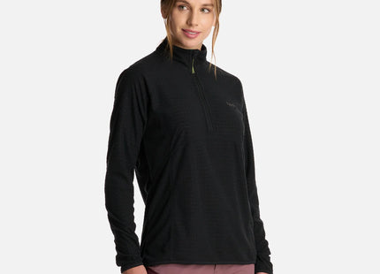 Poleron Mujer Jacaranda Nano-F 1/4 Zip Negro Lippi