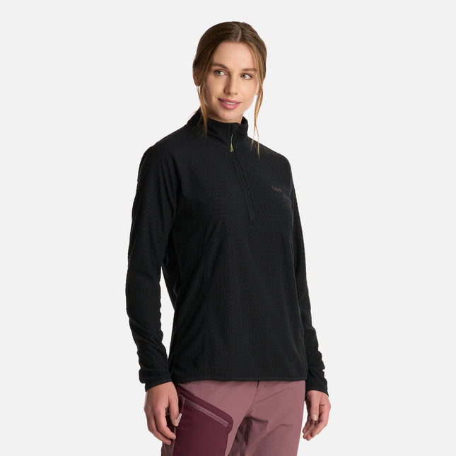Poleron Mujer Jacaranda Nano-F 1/4 Zip Negro Lippi