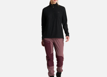 Poleron Mujer Jacaranda Nano-F 1/4 Zip Negro Lippi