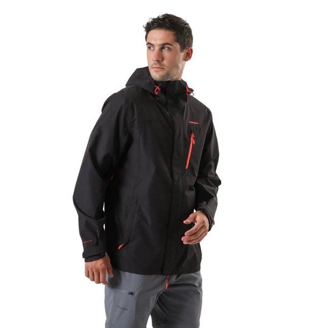 Cortaviento Andesgear Carelmapu Hombre Negro Impermeable 10K