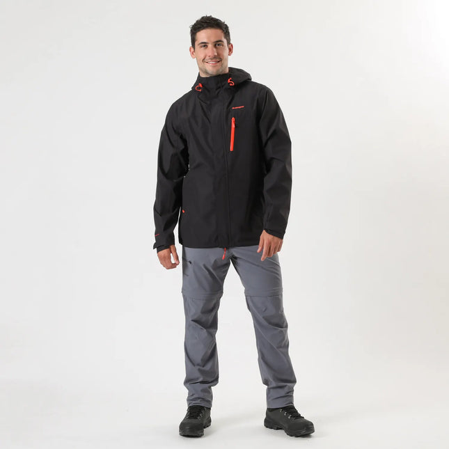Cortaviento Andesgear Carelmapu Hombre Negro Impermeable 10K