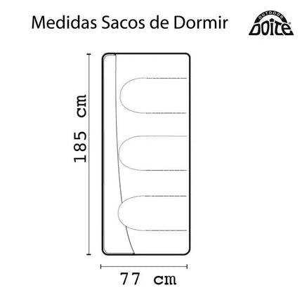 Saco De Dormir Doite Tempo Rectangular Azul Claro 10º a 5°C Unible