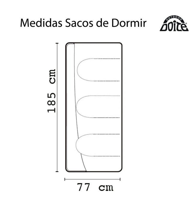 Saco De Dormir Doite Tempo Rectangular Azul Claro 10º a 5°C Unible