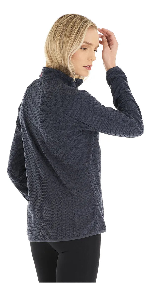 Poleron Mujer Lippi Jacaranda Nano-F 1/4 Zip Azul Marino