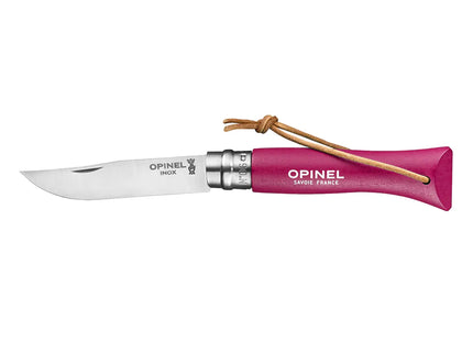 Cuchillo Opinel N°6 Trekking Rosado Con Hoja Inoxidable