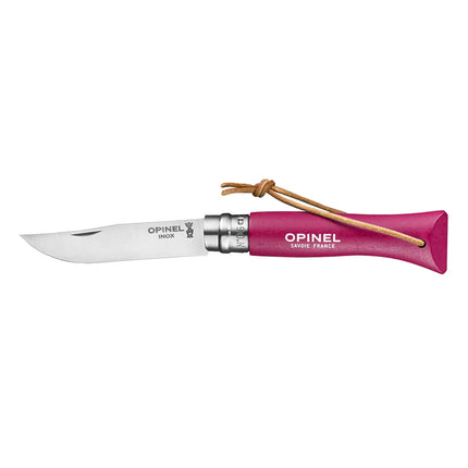 Cuchillo Opinel N°6 Trekking Rosado Con Hoja Inoxidable