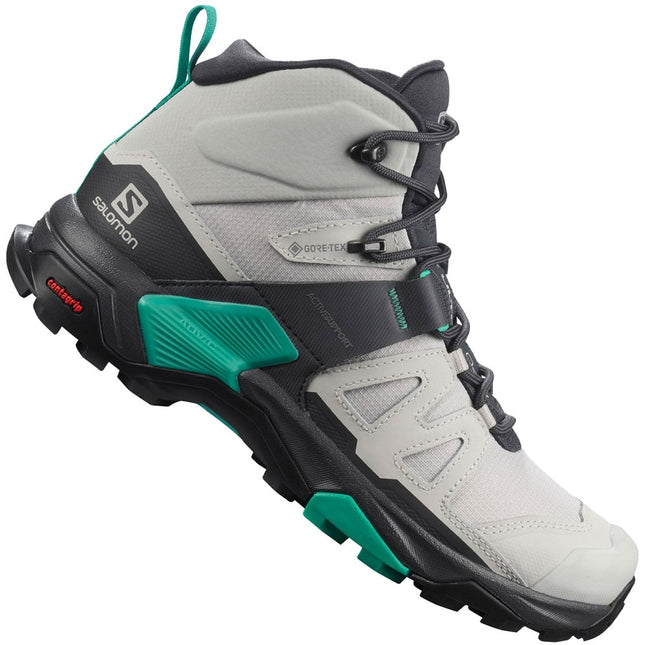 Botín Trekking Salomon X Ultra 4 Mid GTX Mujer Gris Impermeable