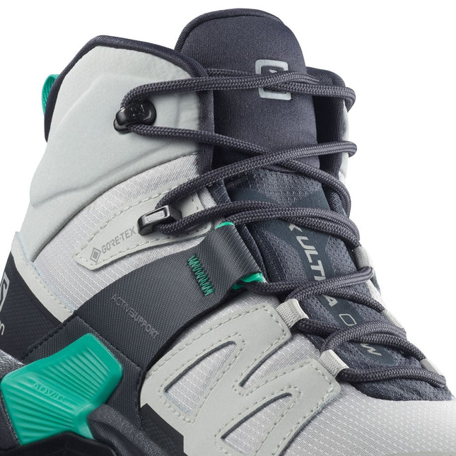 Botín Trekking Salomon X Ultra 4 Mid GTX Mujer Gris Impermeable