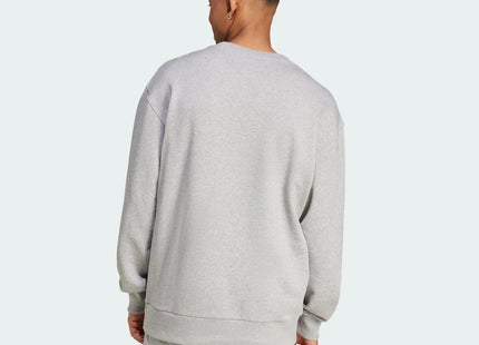 Polerón Adidas Essentials French Terry Hombre Gris Cuello Redondo