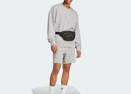 Polerón Adidas Essentials French Terry Hombre Gris Cuello Redondo