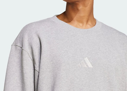 Polerón Adidas Essentials French Terry Hombre Gris Cuello Redondo