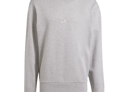 Polerón Adidas Essentials French Terry Hombre Gris Cuello Redondo
