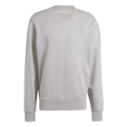 Polerón Adidas Essentials French Terry Hombre Gris Cuello Redondo
