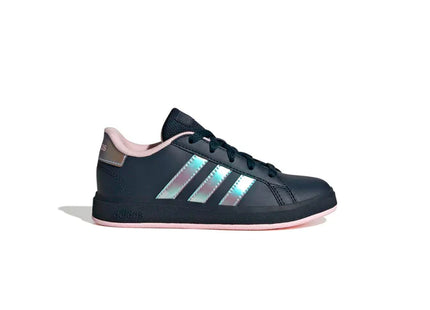Zapatilla Adidas Grand Court 2.0 Niño Azul Rosa 3 Tiras