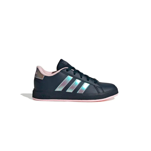 Zapatilla Adidas Grand Court 2.0 Niño Azul Rosa 3 Tiras