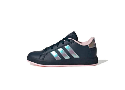 Zapatilla Adidas Grand Court 2.0 Niño Azul Rosa 3 Tiras